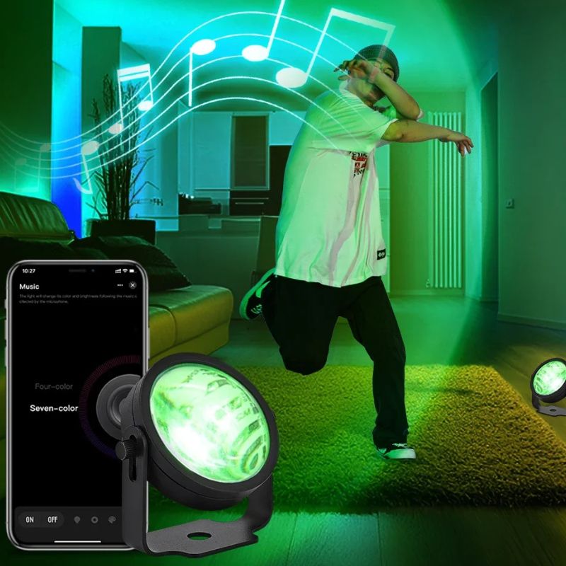 Éclairage de Soirée Connecté à Effet Soleil Couchant