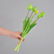 Fleur Artificielle Vert Tulipes avec Feuillage Réaliste