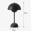 Lampe Champignon Noire Avec Dôme Lumineux