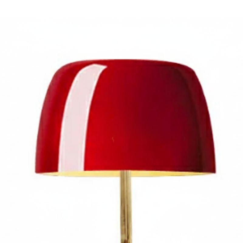 Lampe À Poser Champignon Rouge En Métal Style Contemporain