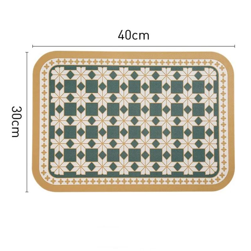 Set De Table Cuir Rétro Résistant À L’Huile Et À L’Eau