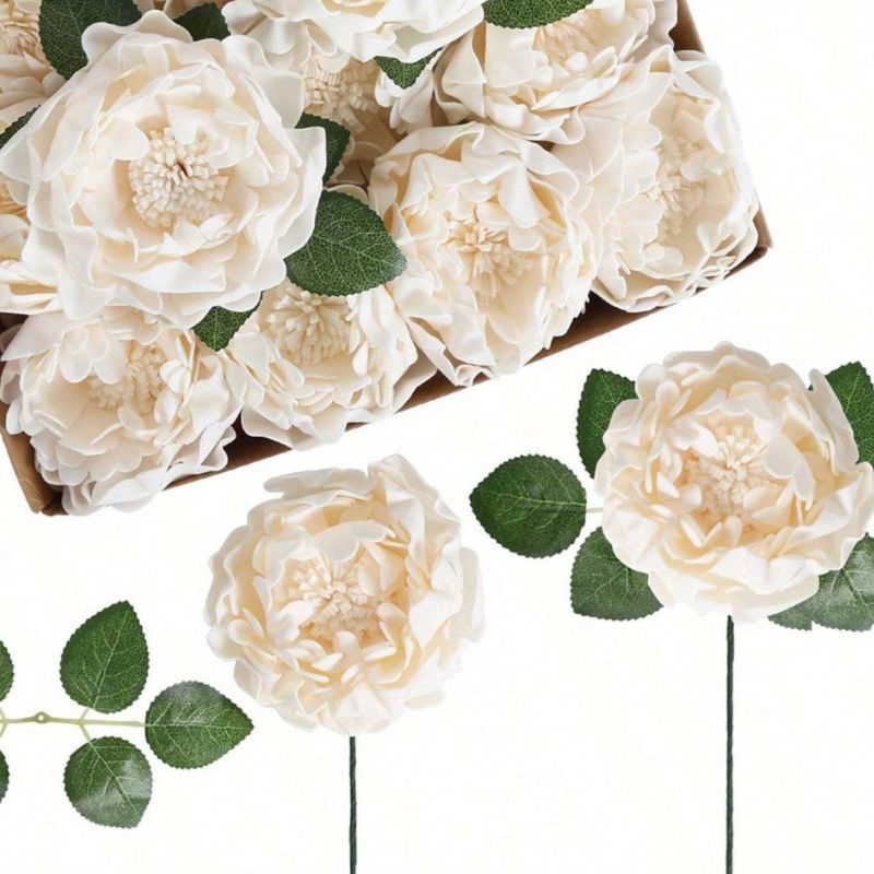 Fleur Artificielle Beige Avec Pivoines