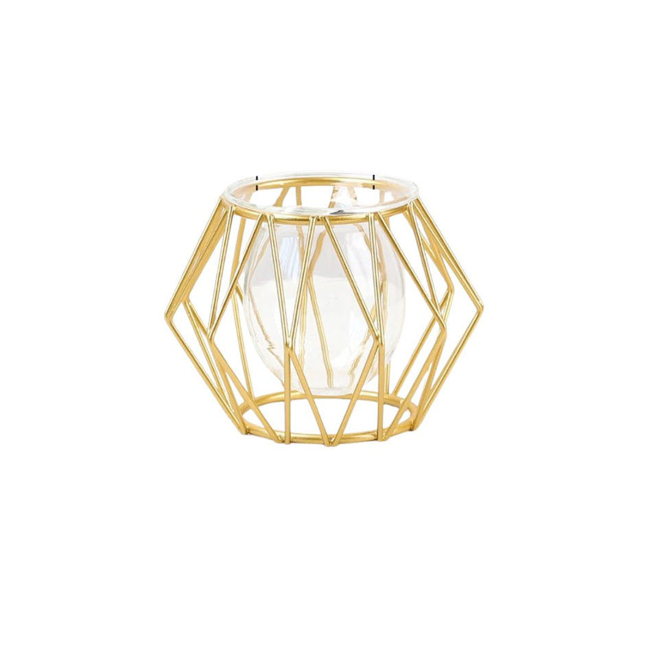 Vase Moderne en Métal et Ligne de Fer