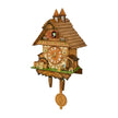 Horloge Coucou En Bois Sculpté Avec Décor Village
