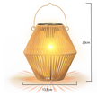 Lampes Solaires de Jardin Style Lanterne en Rotin