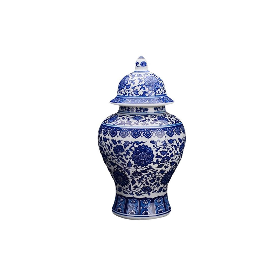 Vase Ming en Bleu et Blanc avec Motif Dragon