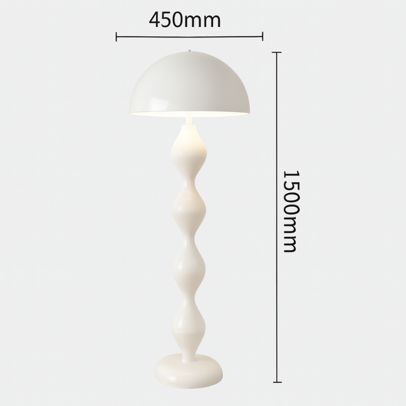 Lampadaire Champignon Blanc Style Contemporain Et Raffiné