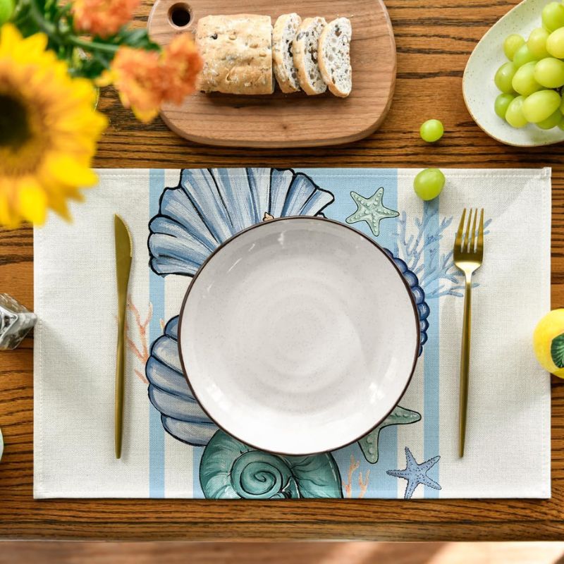Set De Table En Lin Design Marin