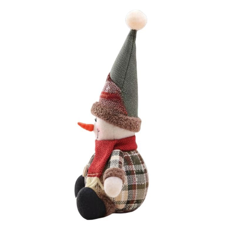 Décoration de Noël Poupée Bonhomme de Neige Festif