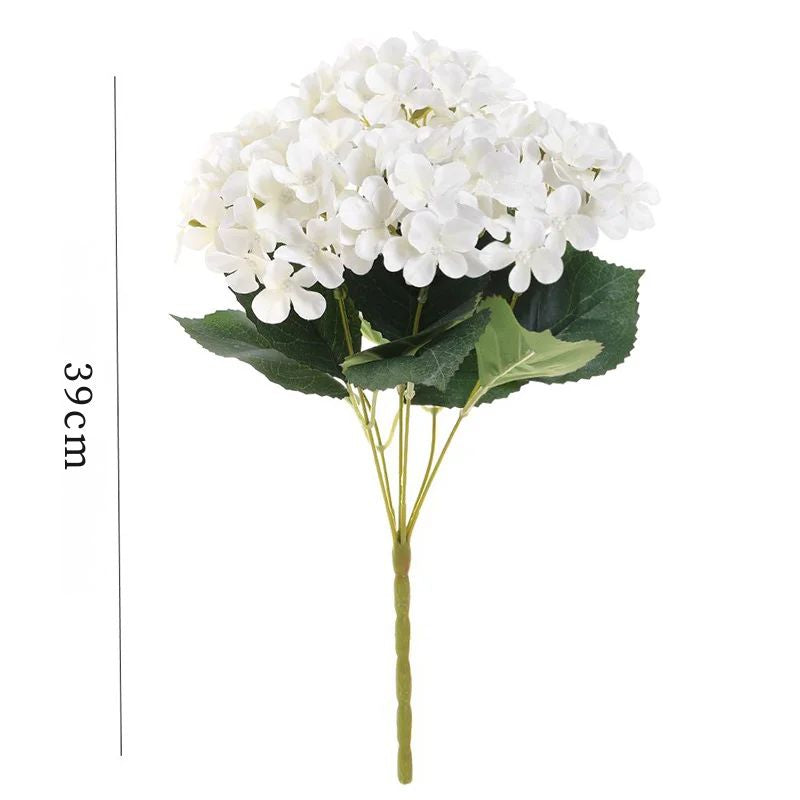 Fleur Artificielle Blanc Bouquet Hortensia Dense