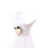 Vase Fleur en Rotin Artificiel Blanc