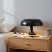 Lampe Champignon Noire En Verre Brillant Style Contemporain