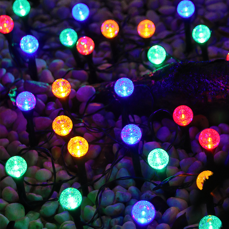 Bornes Lumineuses Solaires à Boules LED Décoratives