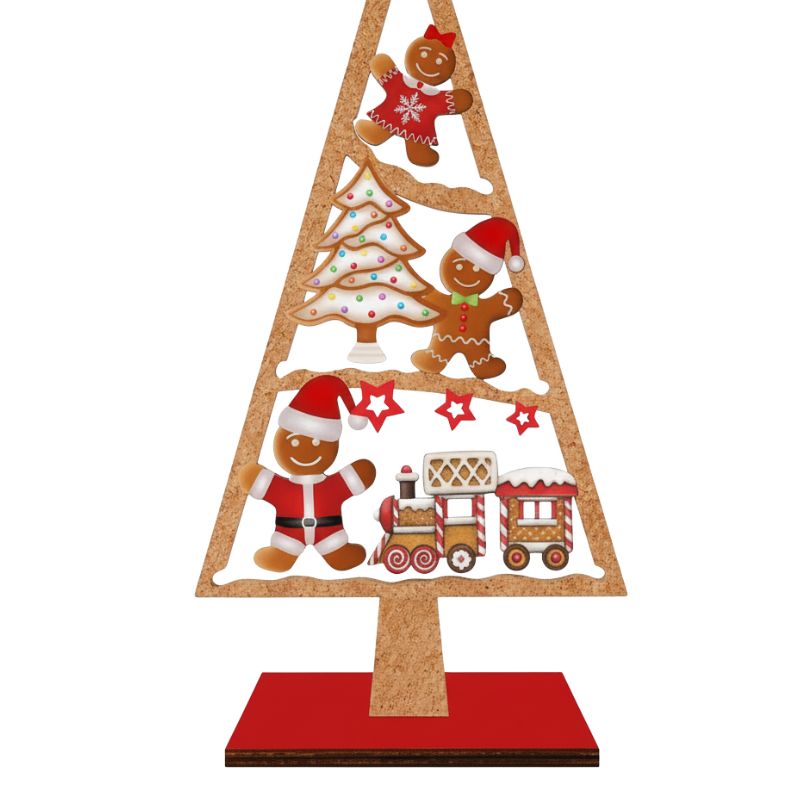 Sapin De Noël En Bois Style Gourmand