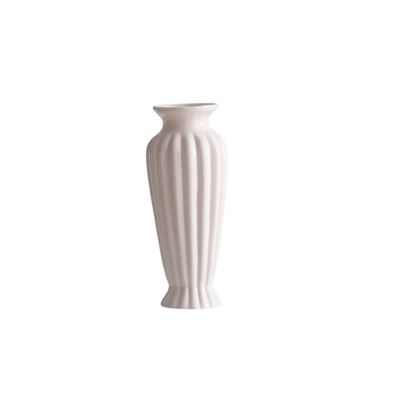 Vase XXL Céramique Blanche pour Fleurs Sèches