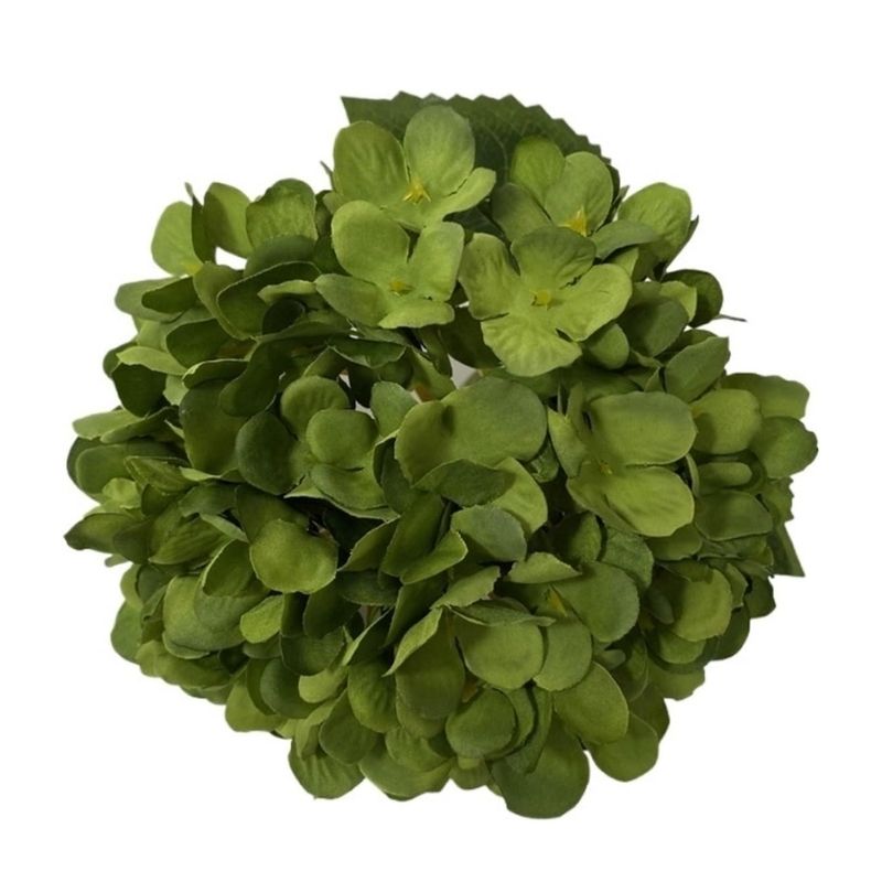 Fleur Artificielle Vert en Bouquet Hortensia Élégant