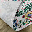 Set De Table En Lin Vintage À Motifs Floraux Et Oiseaux