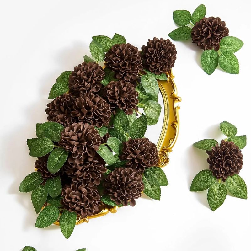 Fleur Artificielle Marron Dahlia