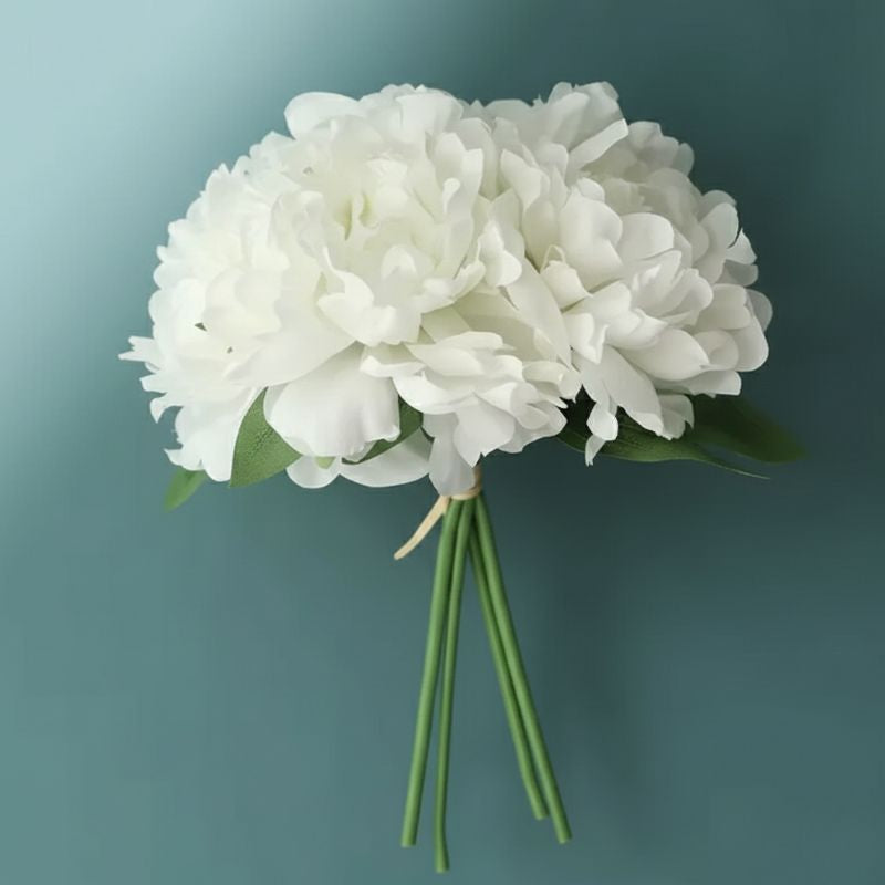 Fleur Artificielle Blanc Bouquet Pivoine Chic