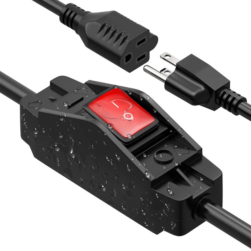 Rallonge Électrique Étanche Avec Interrupteur Lumineux