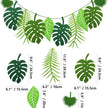 Décorations Été Guirlande Tropicale à Feuilles Vertes