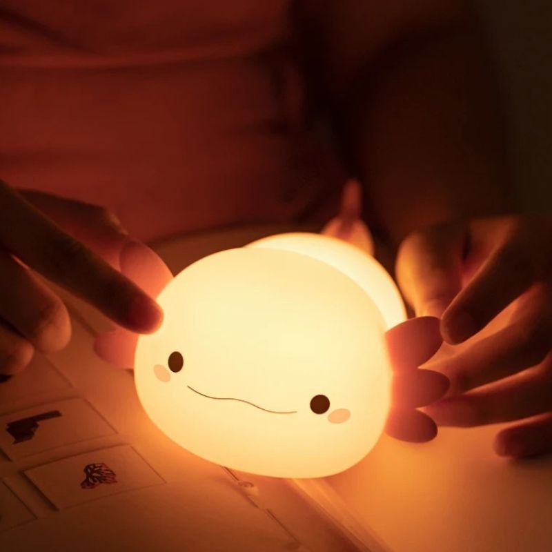 Veilleuses Axolotl En Silicone Avec Design Mignon