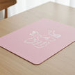 Set De Table Silicone Rose Avec Motif Mignon Et Doux