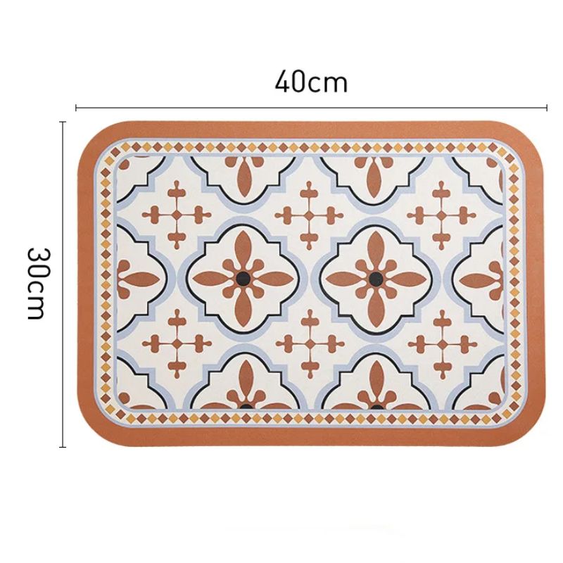 Set De Table Cuir Design Vintage Étanche Et Durable