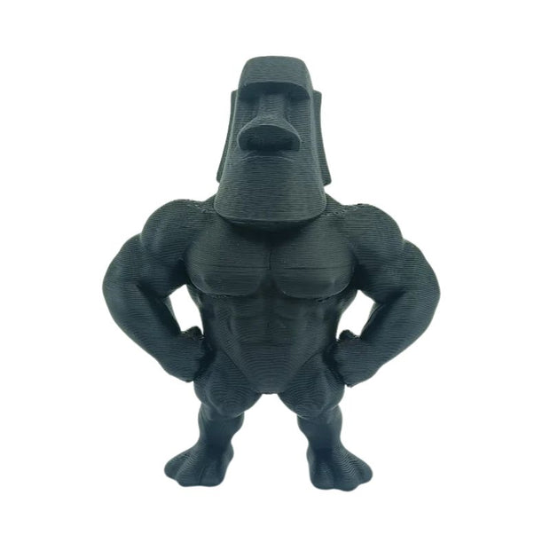 Sculpture Moai Humoristique Avec Silhouette Puissante