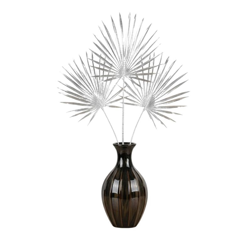 Fleur Artificielle Gris Avec Tiges Élégantes Scintillantes