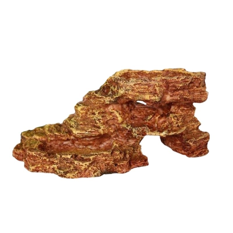 Décoration Terrarium Avec Double Gamelle Effet Roche