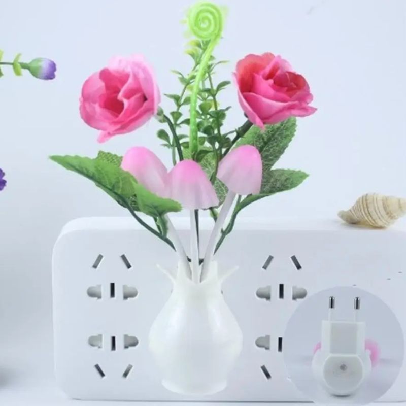 Lampe Champignon Enfant Décorative Avec Fleurs Lumineuses