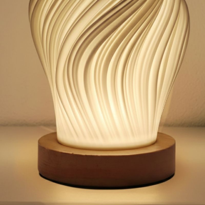 Éclairage de Table Lampe LED Plissée 3D au Design Moderne