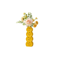 Vase Art Jaune en Forme de Smiley