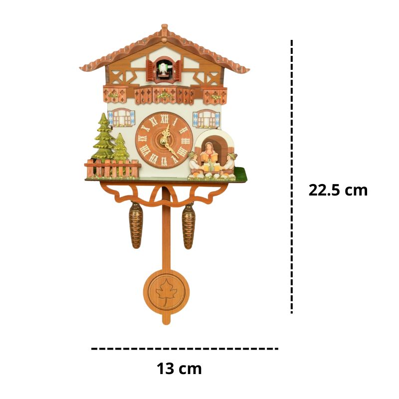 Horloge Coucou Murale En Bois Style Chalet Avec Pendule