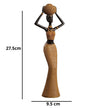 Sculpture Femme Africaine En Style Tribal Avec Panier Tressé