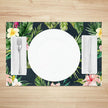 Set De Table En Lin Style Tropical Chic Fleurs Exotiques