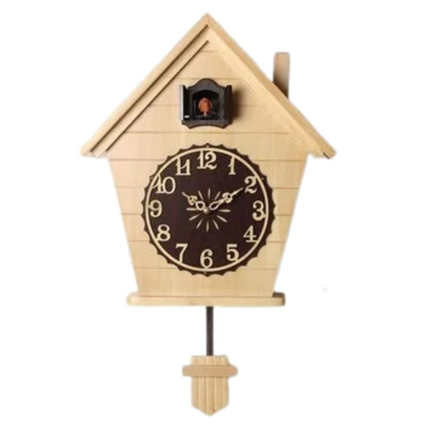 Horloge Coucou Murale Minimaliste en Bois