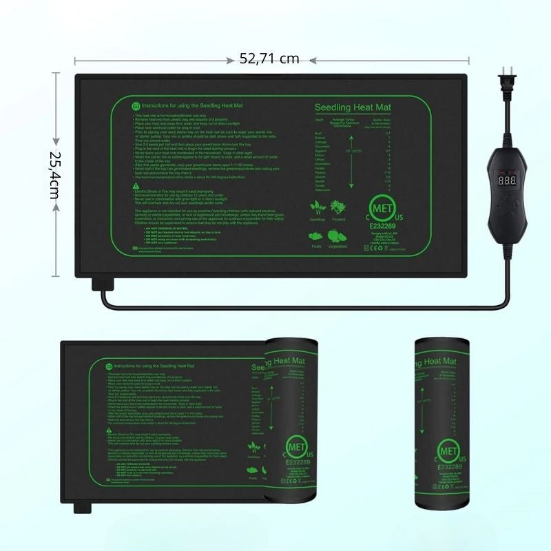 Tapis Chauffant Terrarium Avec Thermostat Numérique Réglable