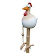 Sculpture Jardin Poule Sur Piquet Avec Style Artisanal