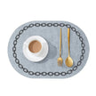 Set De Table Cuir Forme Ovale Lavable Avec Motif Chaîne