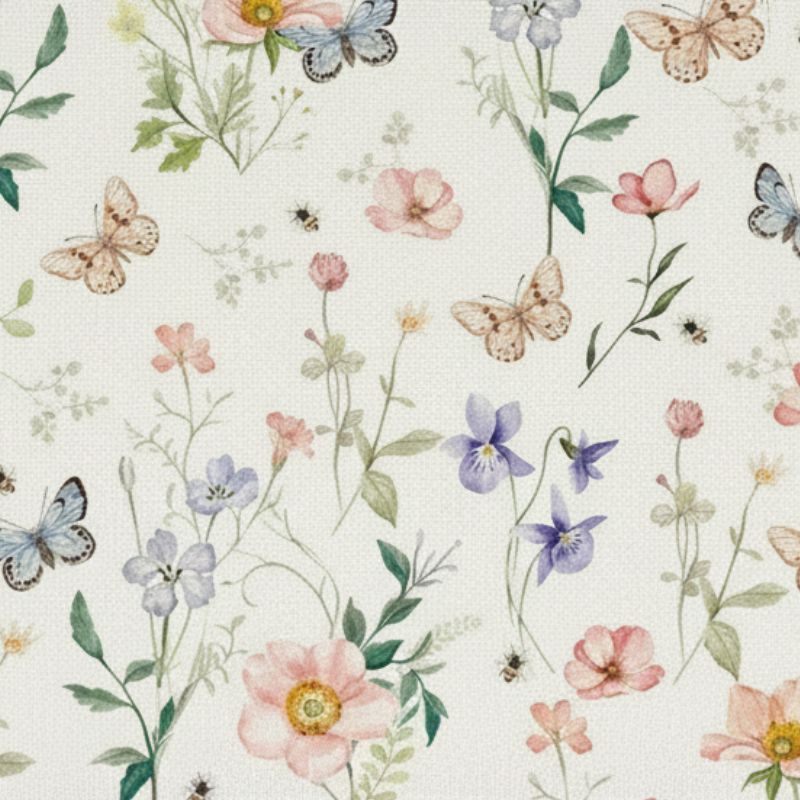 Set De Table Lavable Motif Floral Doux 4 Pièces