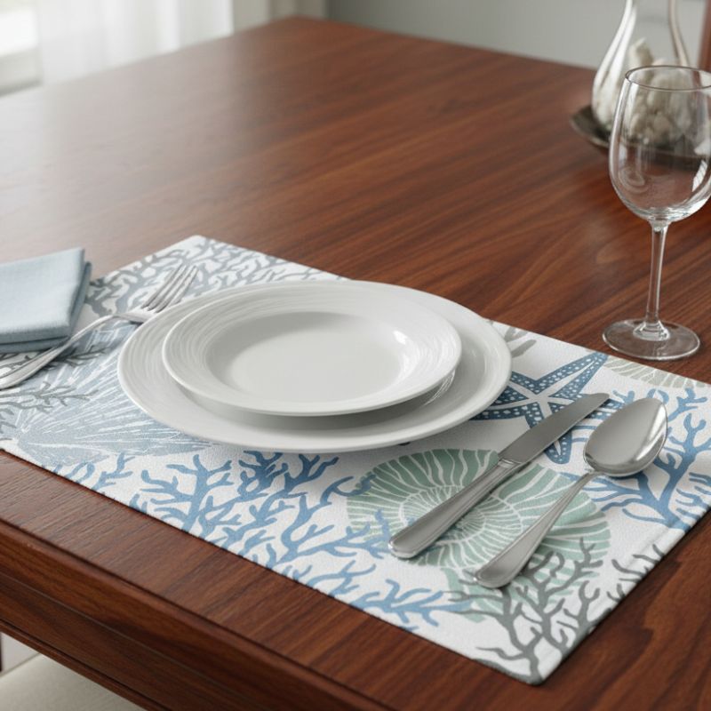 Set De Table En Lin Décoration Marine