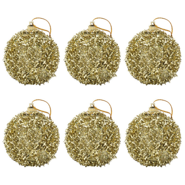 Décorations de Noël Boules Pailletées 6 cm