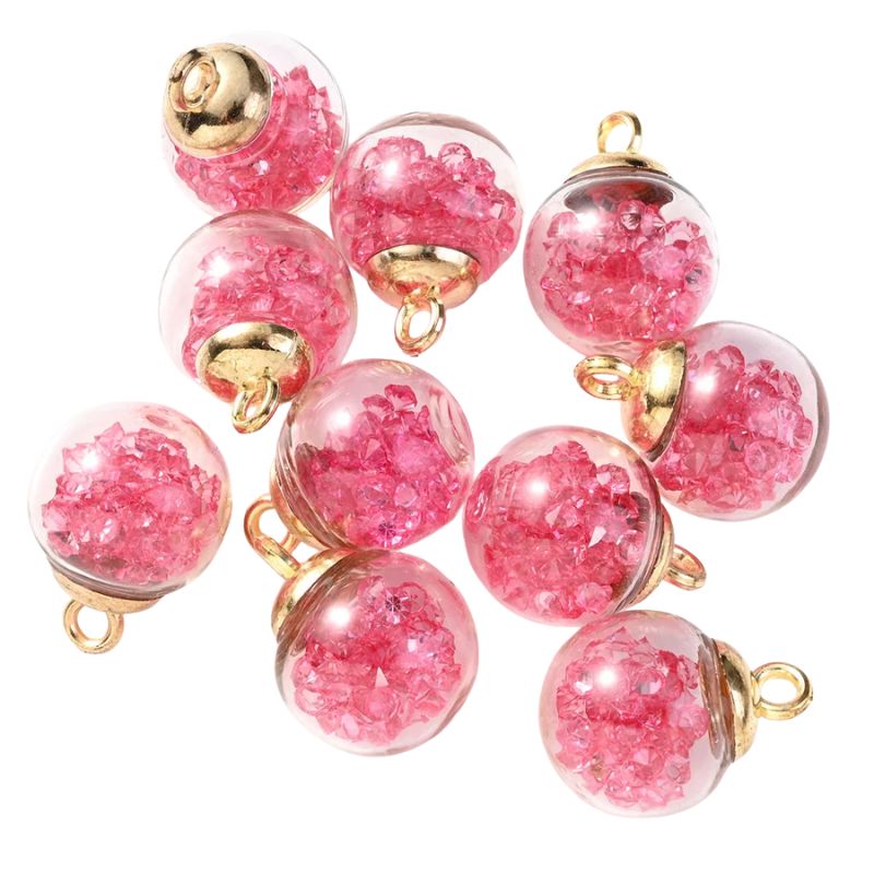 Décorations de Noël Boules en Verre Remplies de Cristaux