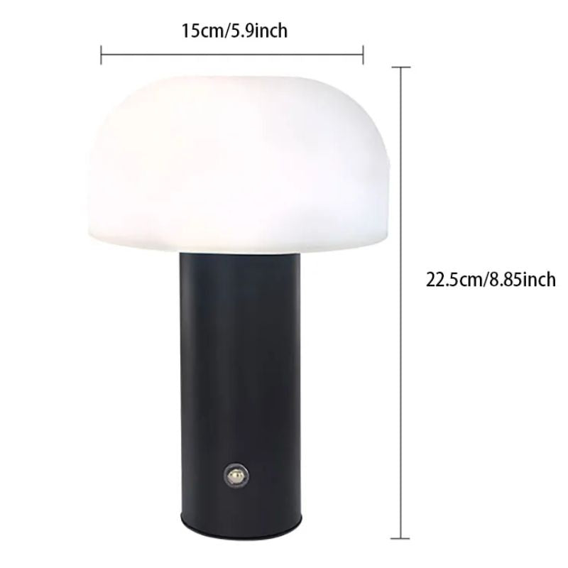 Lampe Champignon Noire Design Minimaliste