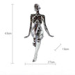 Sculpture Moderne Femme Chrome Design Contemporain