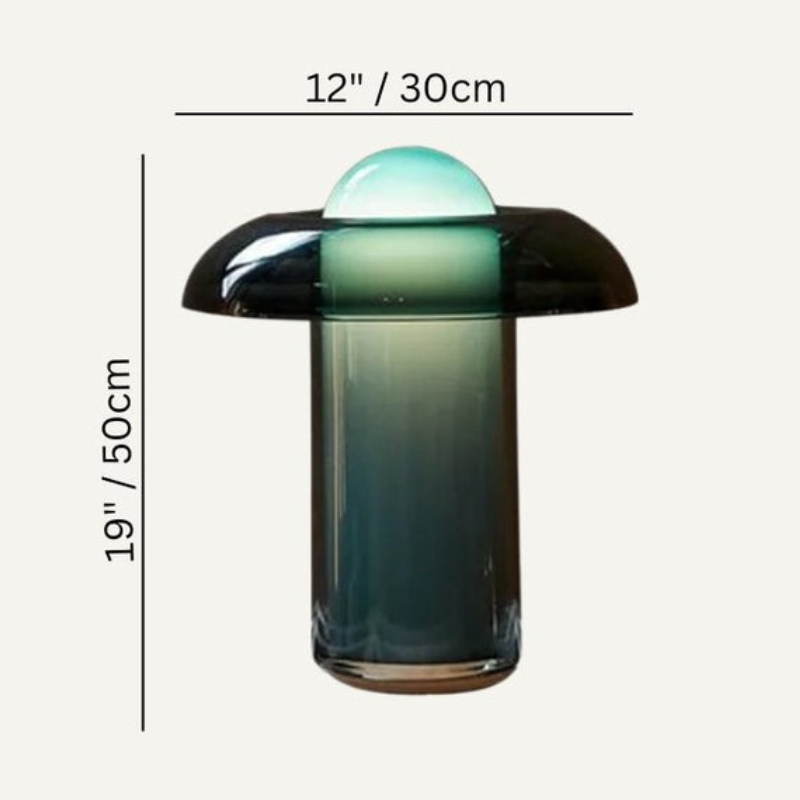 Lampe Champignon Design En Verre Dégradé