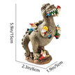 Sculpture Décorative Dinosaure Avec Gnomes En Scène Amusante