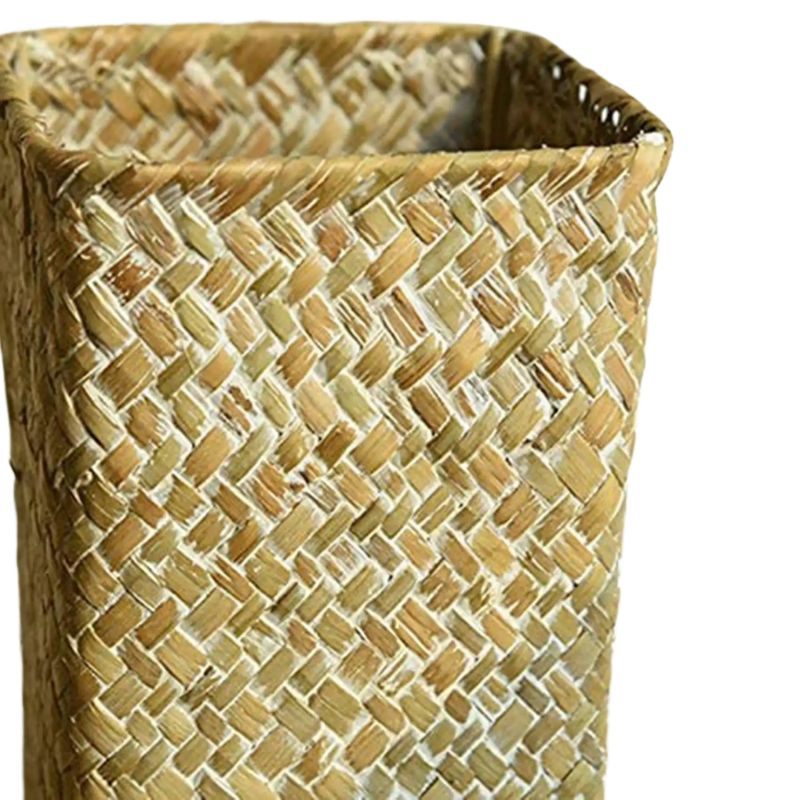 Vase Poser en Bambou Blanc pour Fleurs et Fruits